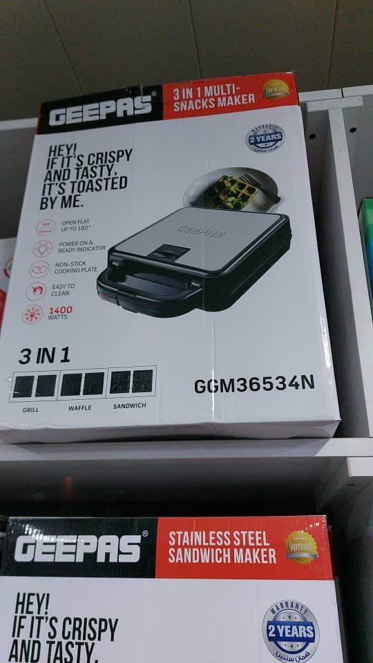 ساندویچ ساز جیپاس مدل GGM36534N ا Geepas GGM36534N