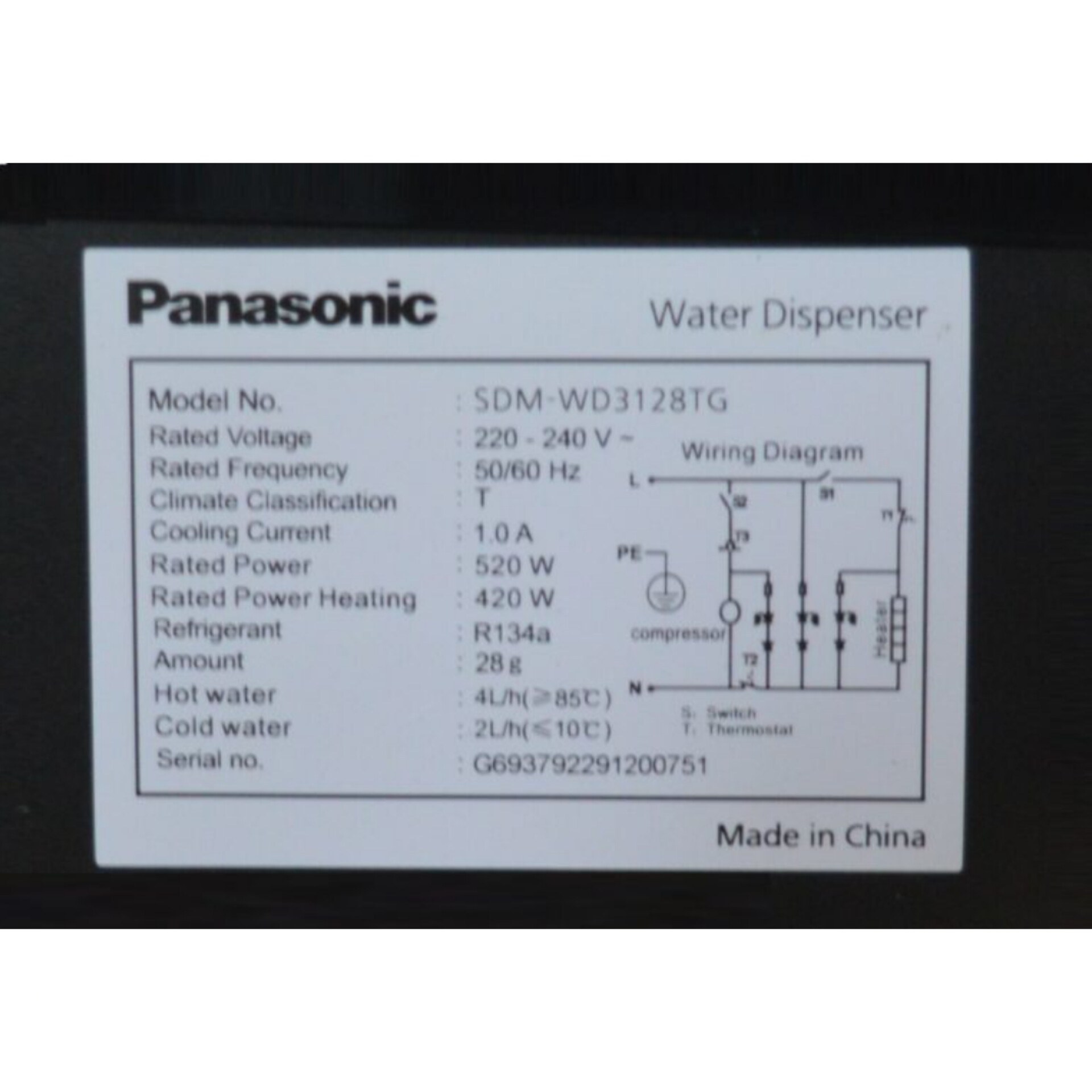 آبسردکن ایستاده سه شیر پاناسونیک مدل SDM-WD3128 TF