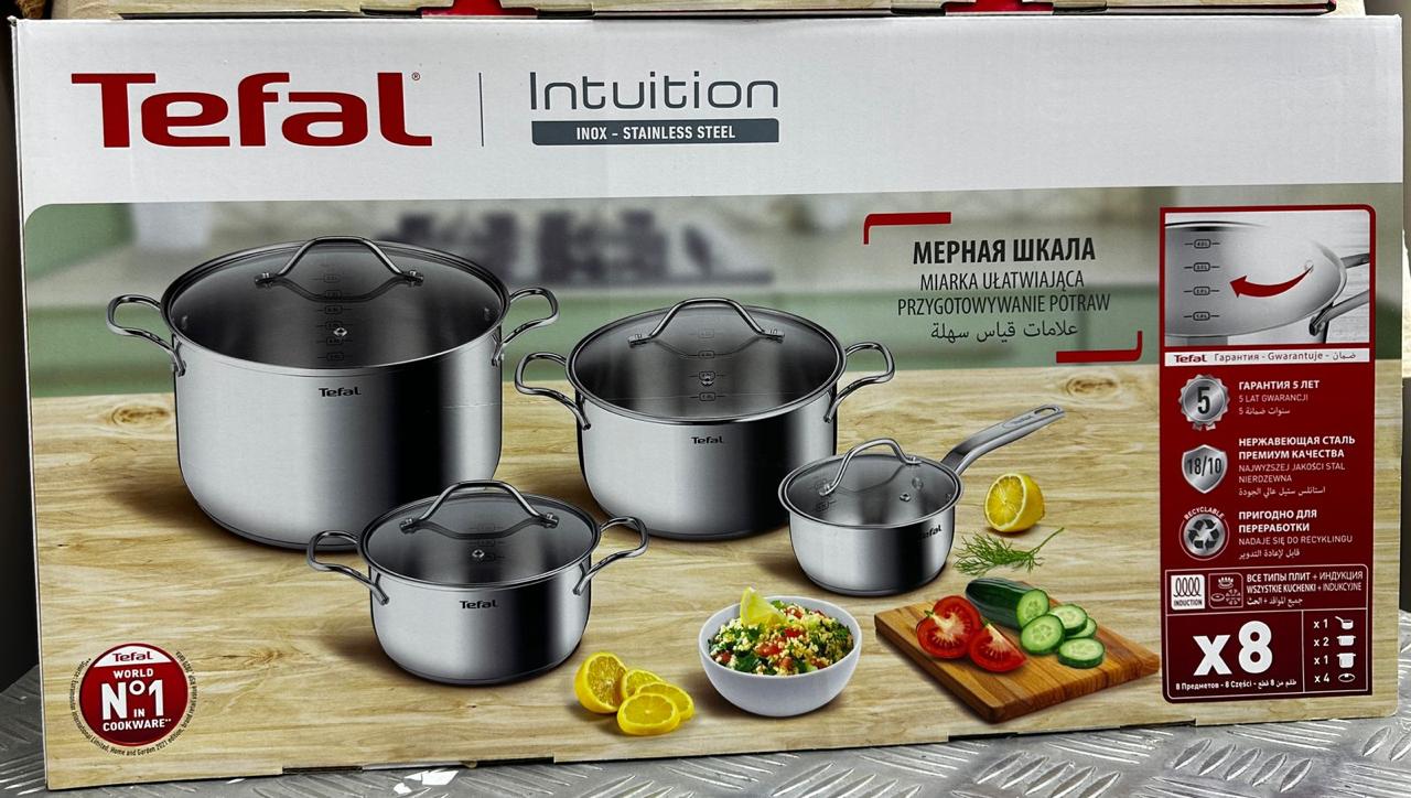 سرویس 8 پارچه قابلمه Intuition تفال مدلB864S874 اصلی