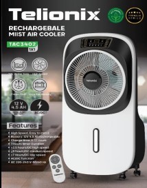کولر و پنکه شارژی  و برقی  تلیونیکس  مدل TAC3402