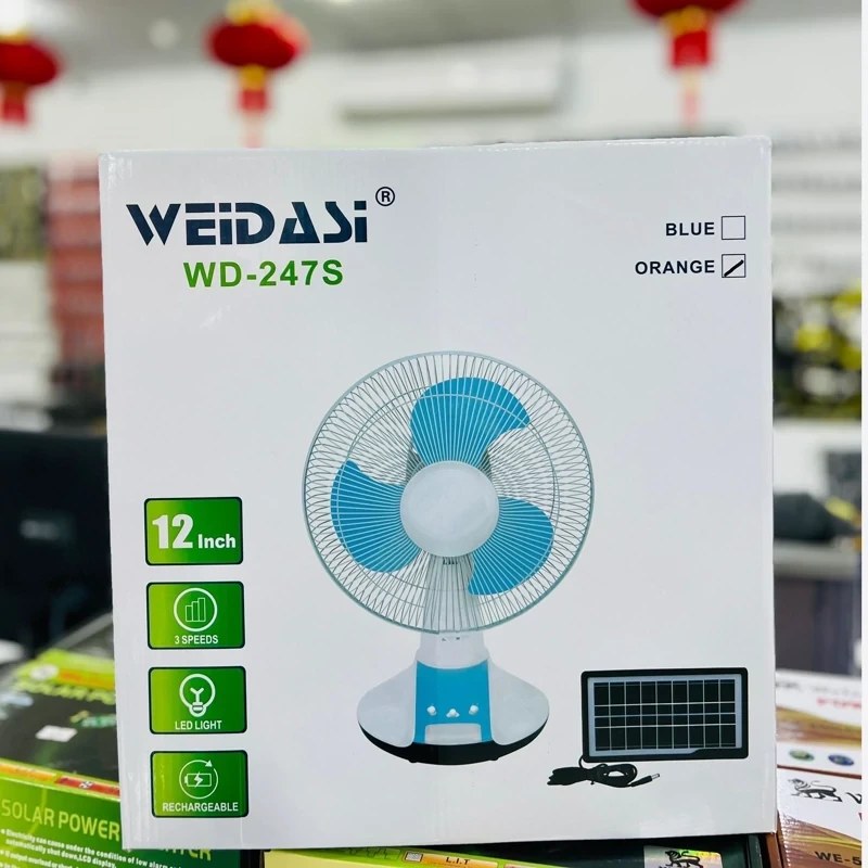 پنکه شارژی ویداسی 12اینچ مدل WD-247