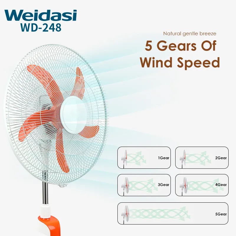 پنکه شارژی برقی ایستاده 18 اینچ  ویداسی  مدل  WD-248