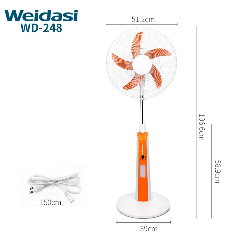 پنکه شارژی برقی ایستاده 18 اینچ  ویداسی  مدل  WD-248