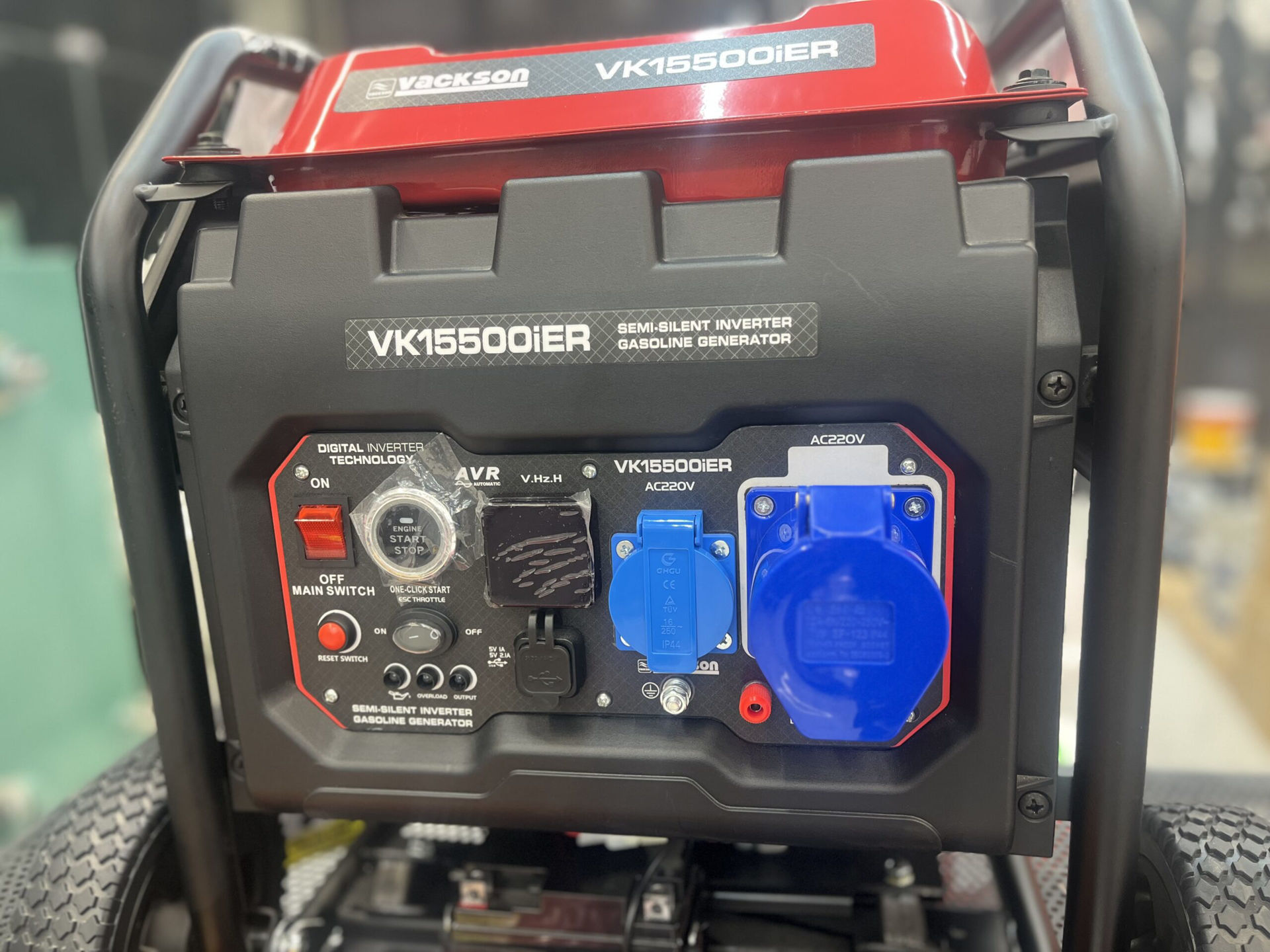 موتور برق 6.5 کیلووات  اینورتر ریموت استارت واکسون  مدل vk15500ier  ارسال فقط برای جزیره قشم