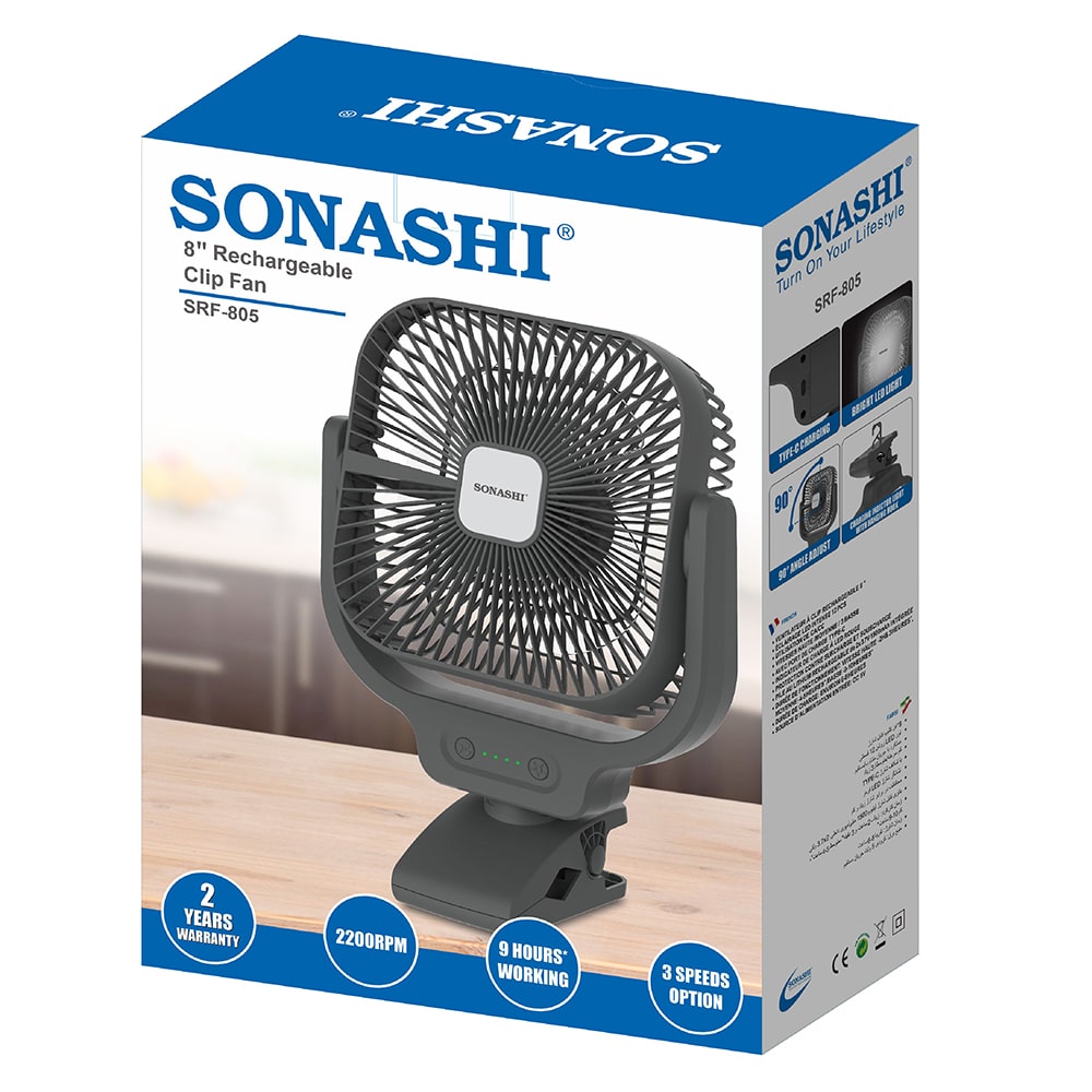 پنکه کنترل دار شارژی  سوناشی مدل SRF-805
