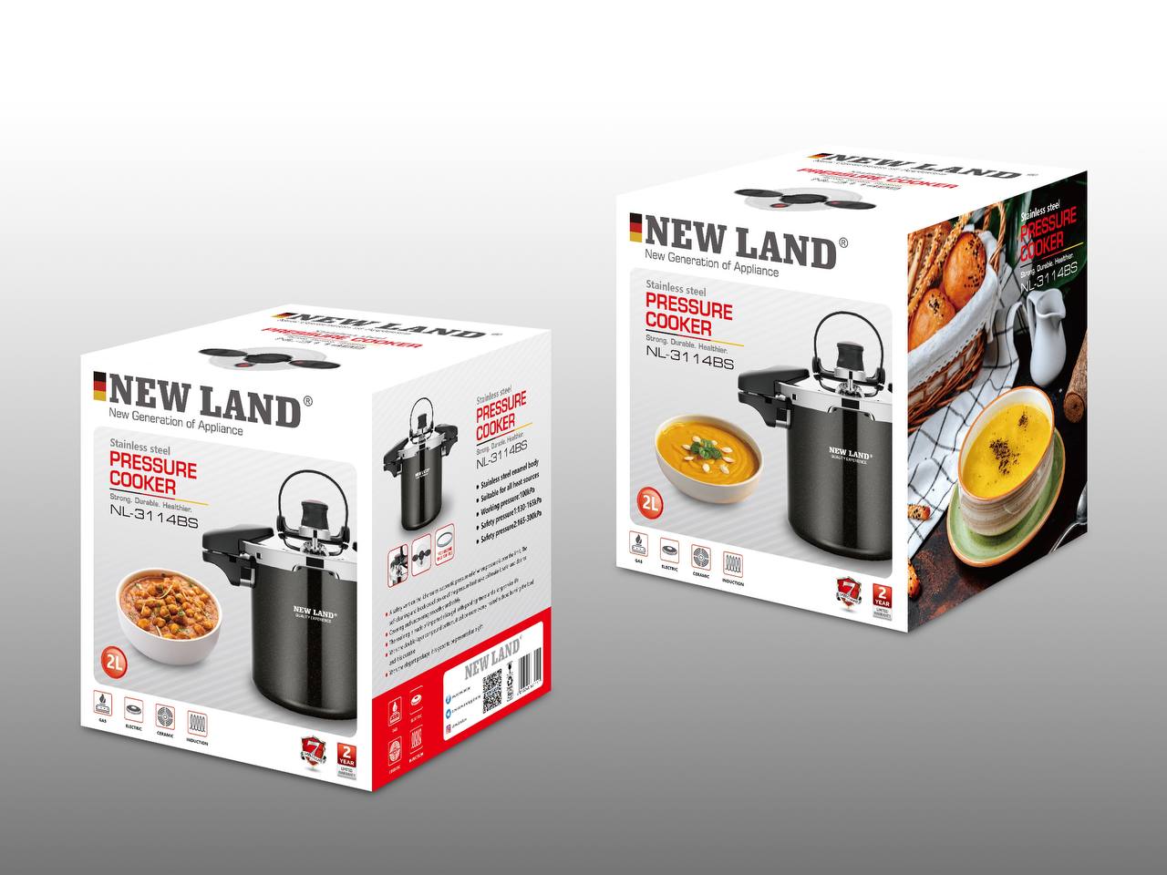زود پز 2 لیتری  نیولند مدل NL-3114BS