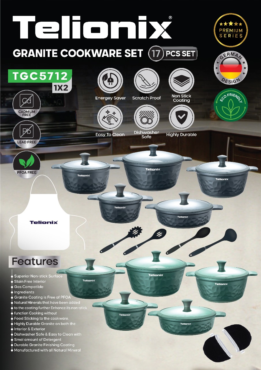 سرویس قابلمه 17 تکه تلیونیکس مدل TGC5712