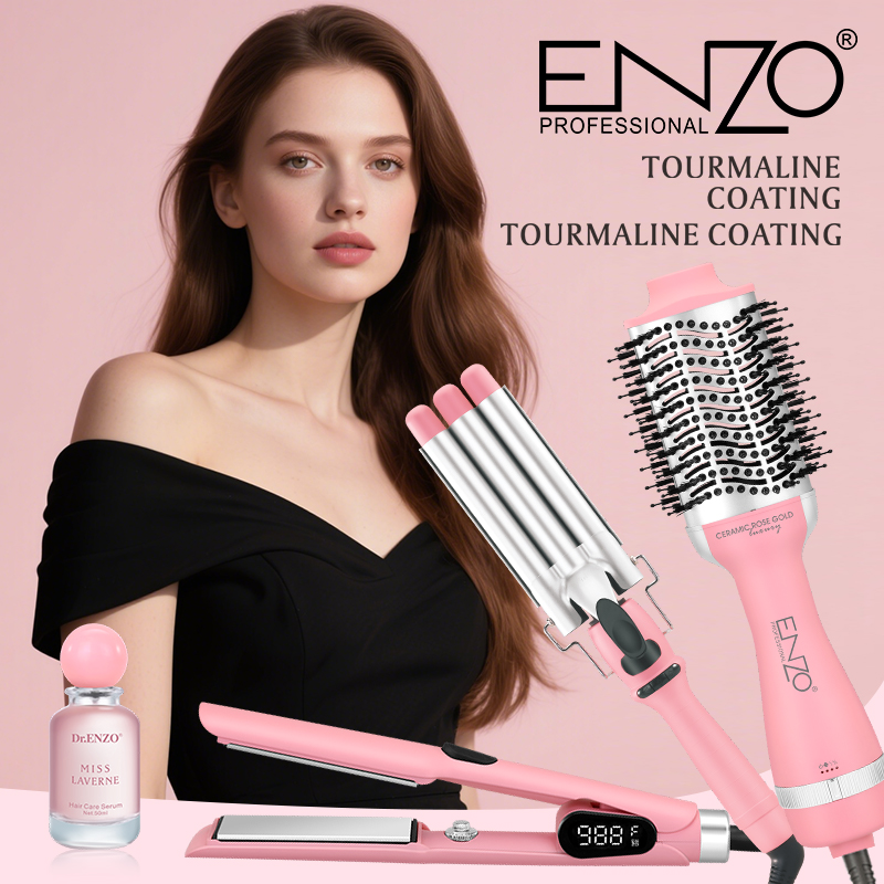 ست سشوار واتو مو به همراه سرم مو  انزو مدل EN-511