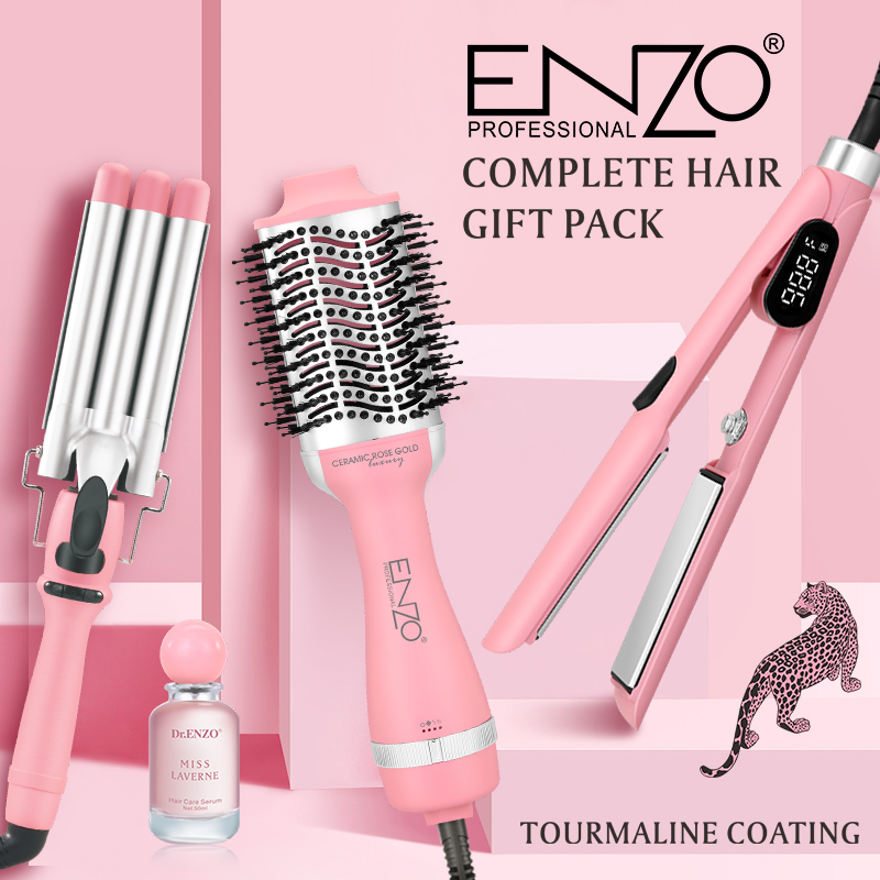 ست سشوار واتو مو به همراه سرم مو  انزو مدل EN-511