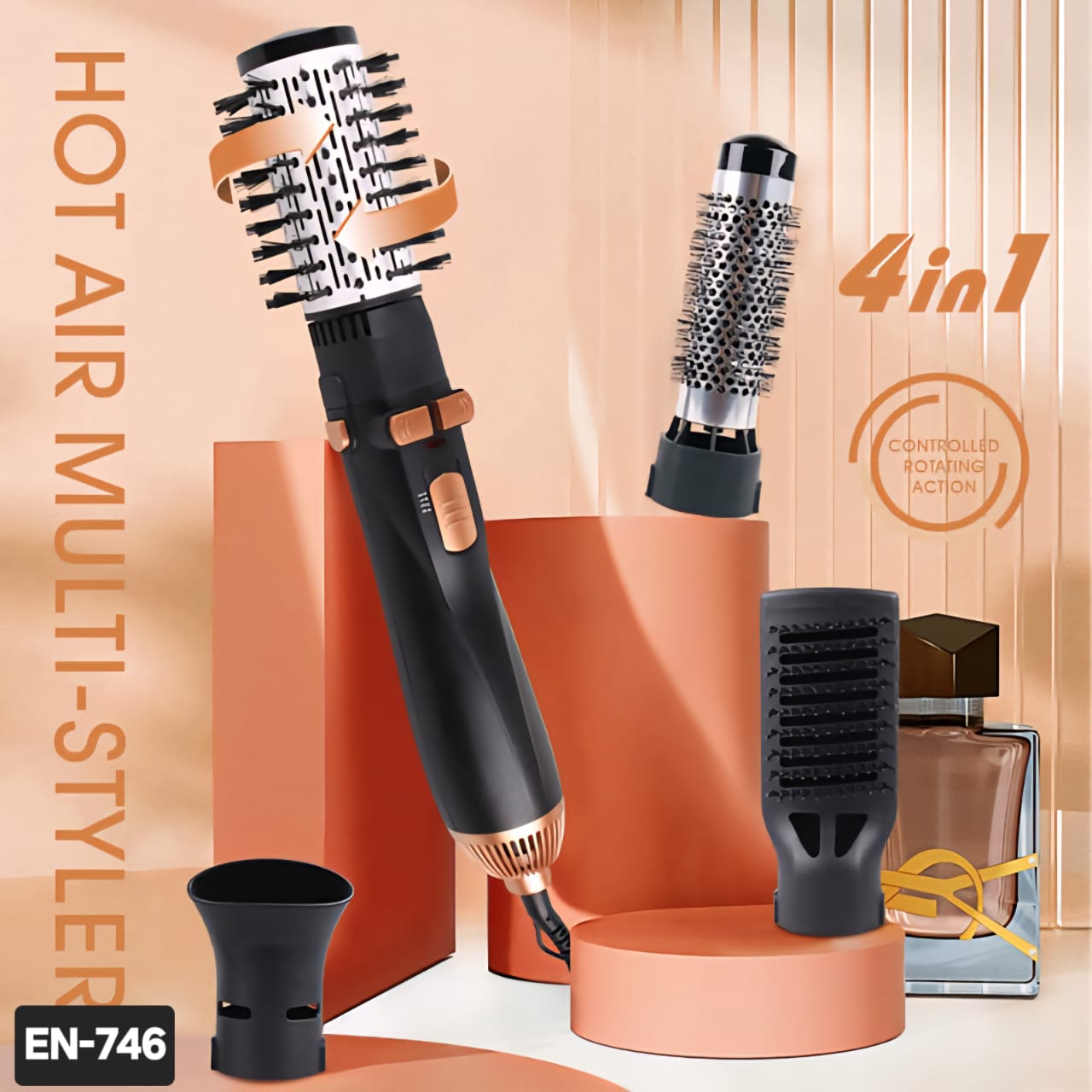 سشوار چرخشی انزو پروفیشینال با  قدرت ۱۵۰۰ وات با المنت سرامیکی مدل ENZO746