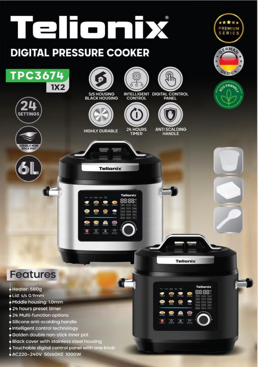 مولتی کوکر دیجیتال تلیونیکس مدل TPC3674