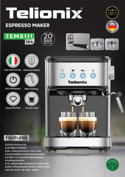 اسپرسوساز تلیونیکس 20 بار مدل TEM5111