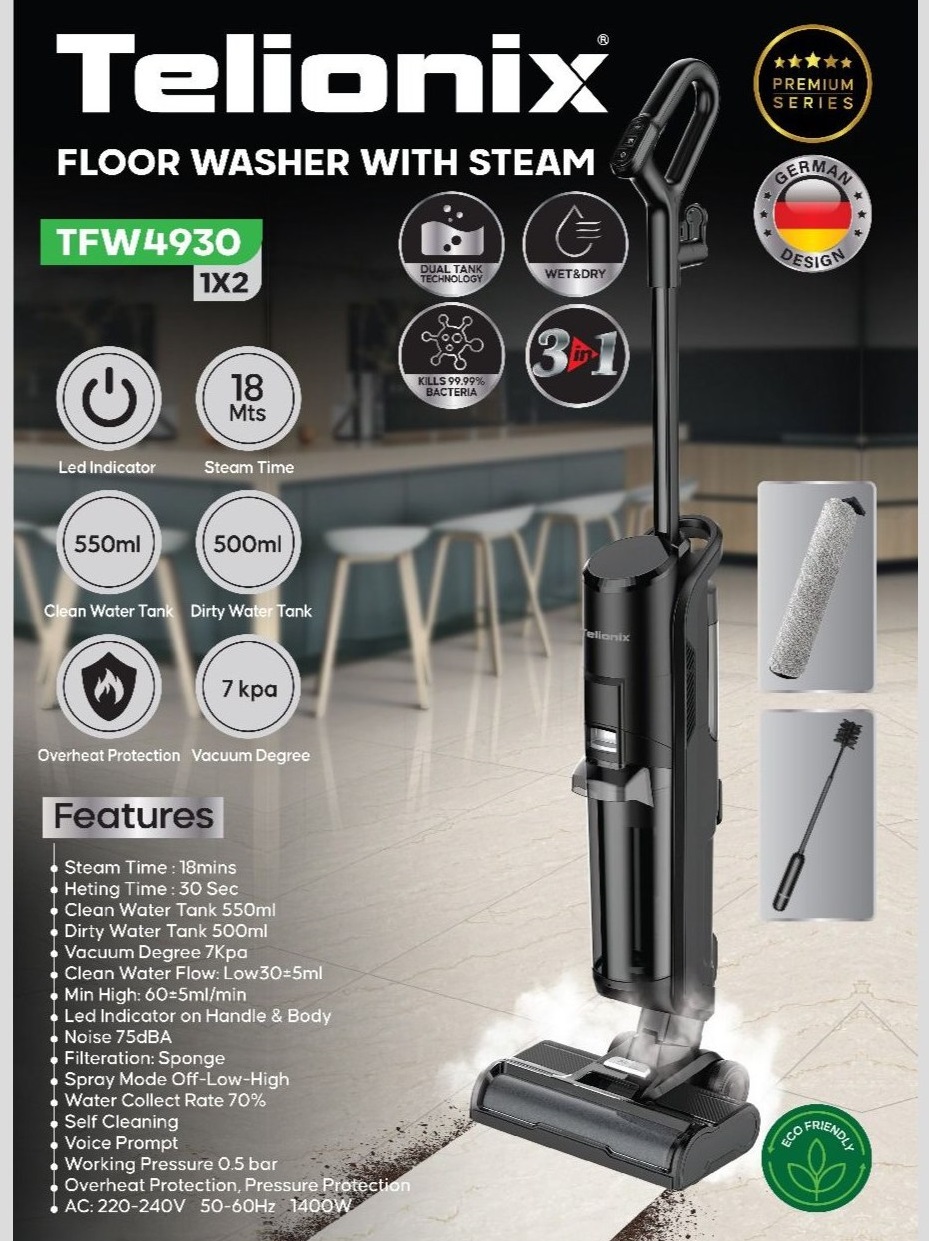 کف شوی با بخار تلیونیکس مدل TFW4930