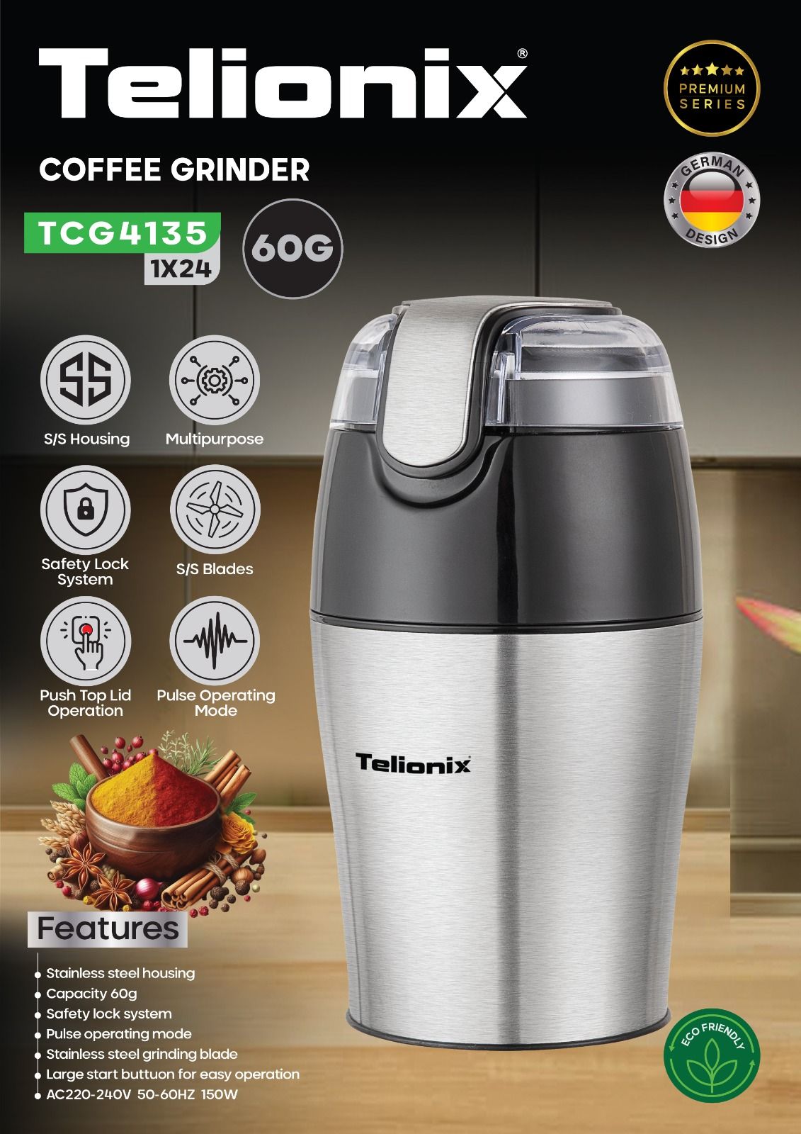آسیاب تلیونیکس مدل TCG4135