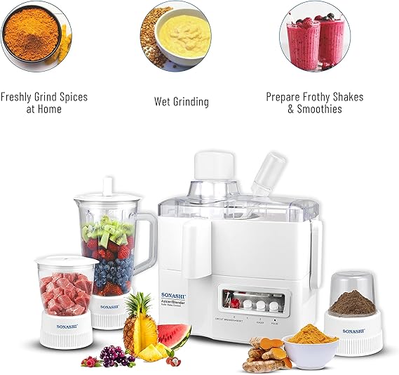 آبمیوه گیری و مخلوط و  آسیاب 4 کاره  سوناشی مدل SJB-309