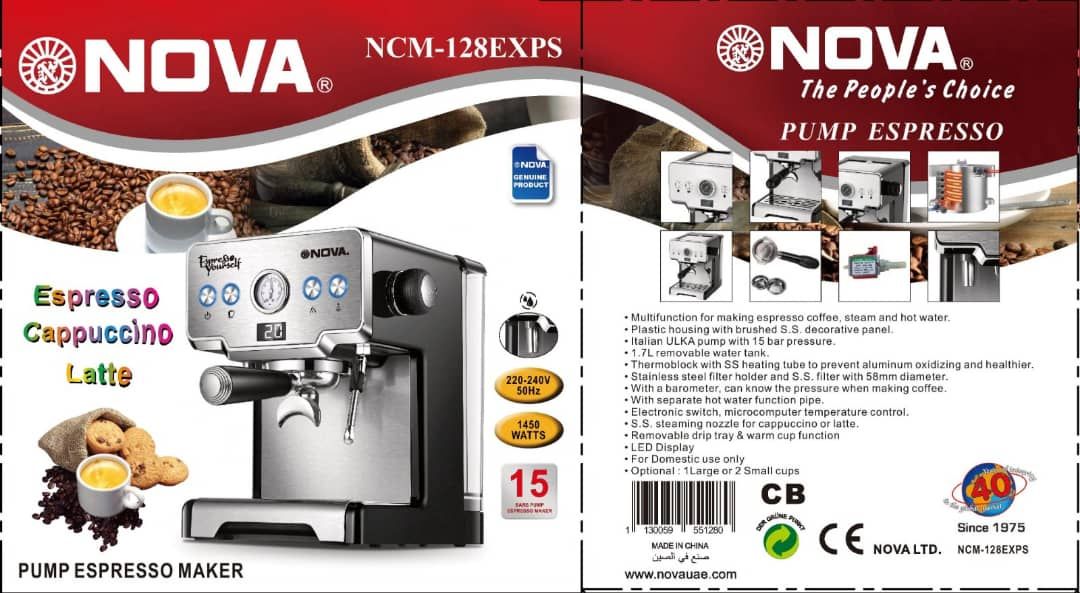 اسپرسوساز  نوا مدل NOVA NCM-128EXPS
