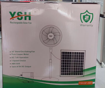 پنکه ایستاده شارژی خورشیدی YSH مدل SF-0901