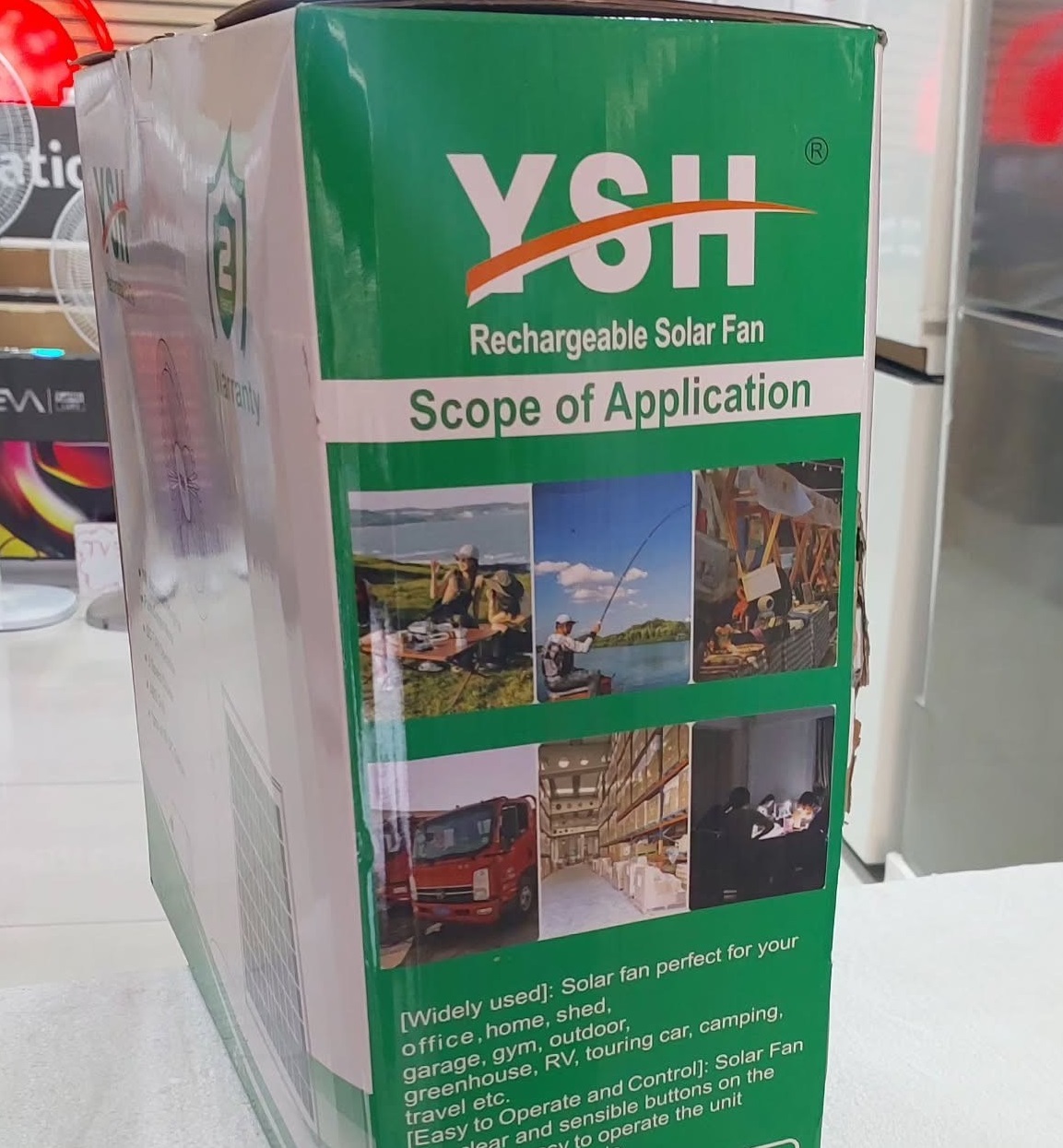 پنکه ایستاده شارژی خورشیدی YSH مدل SF-0901