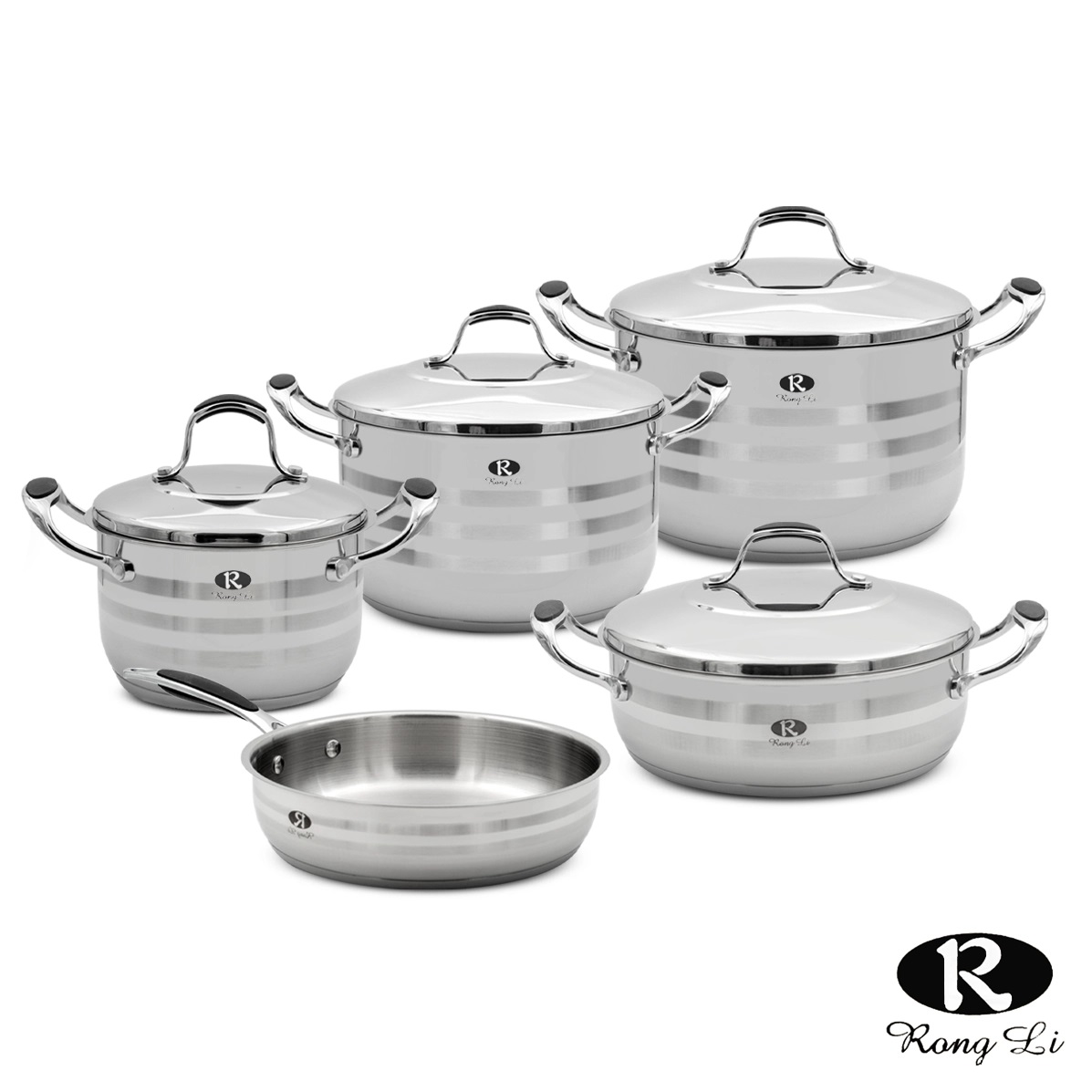 سرویس قابلمه استیل الکساندر رانگلی 9 پارچه مدل RL-2001