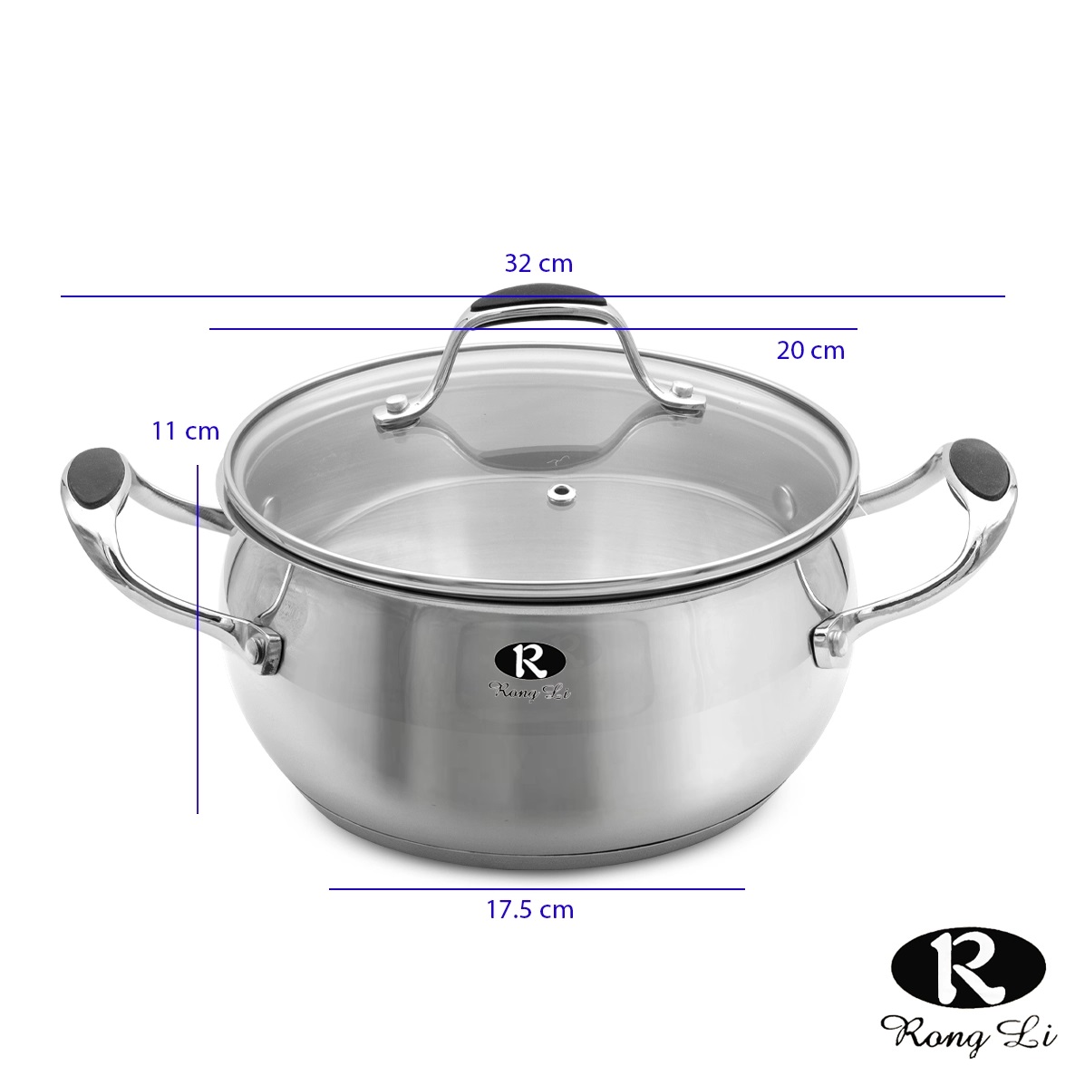 سرویس قابلمه رانگلی 9 پارچه استیل مدل RL-2000 اپل
