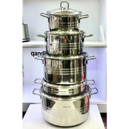 سرویس قابلمه کرکماز استیل 10 پارچه مدل ASTRA A-1901 Pro