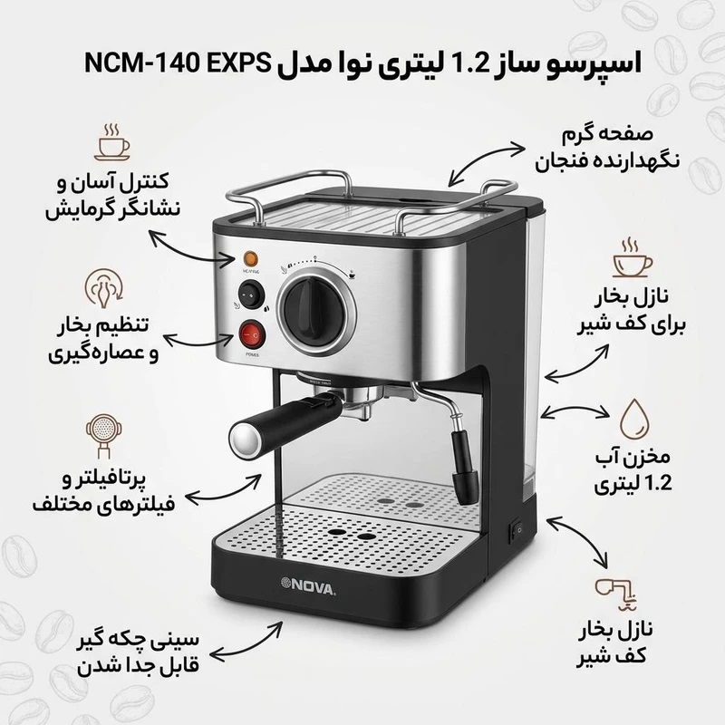 اسپرسوساز نوا مدل 140 NOVA