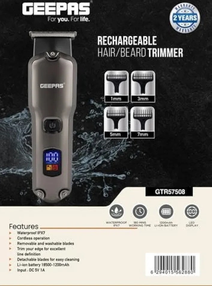 ماشین اصلاح  شارژی جی پاس مدل GTR57508
