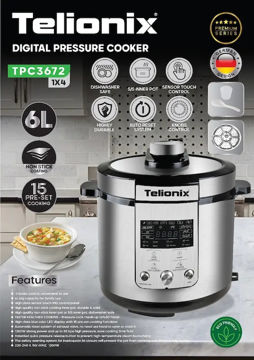 پلوپز و زودپز دیجیتال تلیونیکس مدل TPC3672