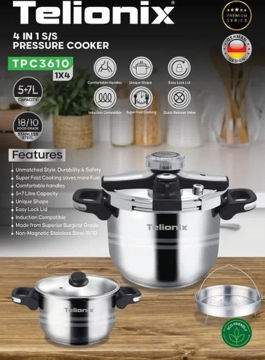زود پز سر کلیپسی دوقلو  تلیونیکس مدل TPC3610