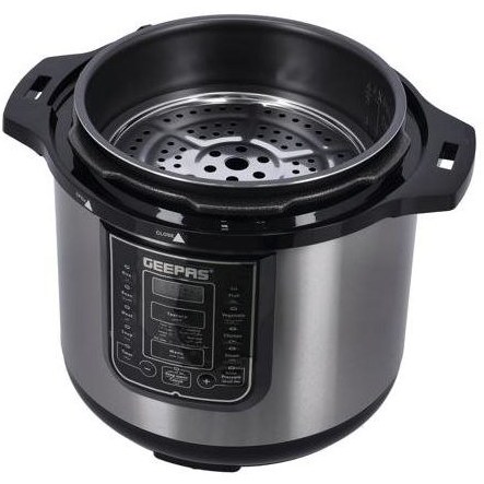زودپز و پلوپز چند کاره جیپاس مدل GMC35030 ظرفیت ۱۲ لیتر با بدنه استیل ضد زنگ