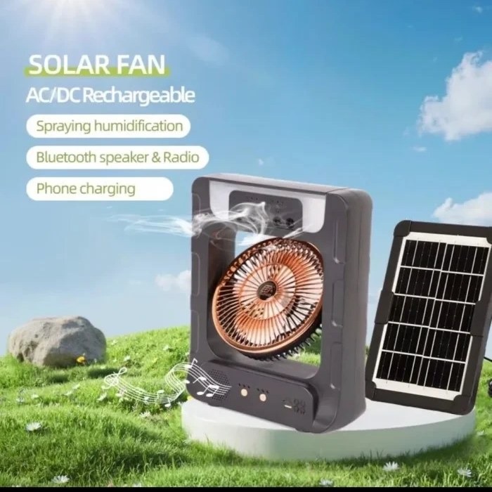 پنکه  سانسیانگ مدل cc303bt---مه پاش شاررژی  سولار- پاور بانک-پخش آهنگ -باند