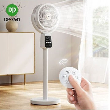 پنکه ایستاده شارژی کنترل دار با صفحه خورشیدی برای شارژ  دی پی مدل DP-7641