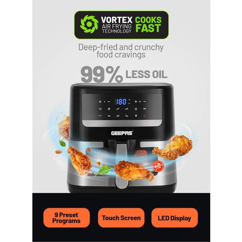 سرخ کن بدون روغن جیپاس مدل GAF-37543 ظرفیت 7.5 لیتری