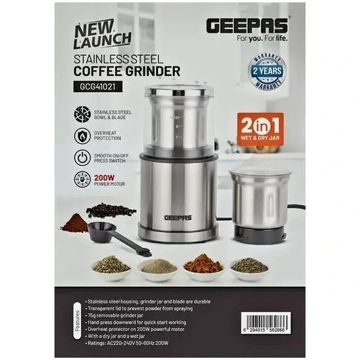 آسیاب قهوه جیپاس مدل GCG41021 توان 200 وات