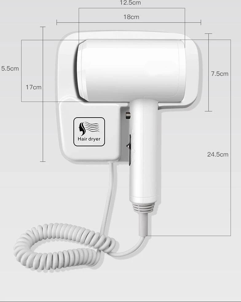 سشوار هتلی دیواری جیپاس مدل GHD86073 با باد سرد