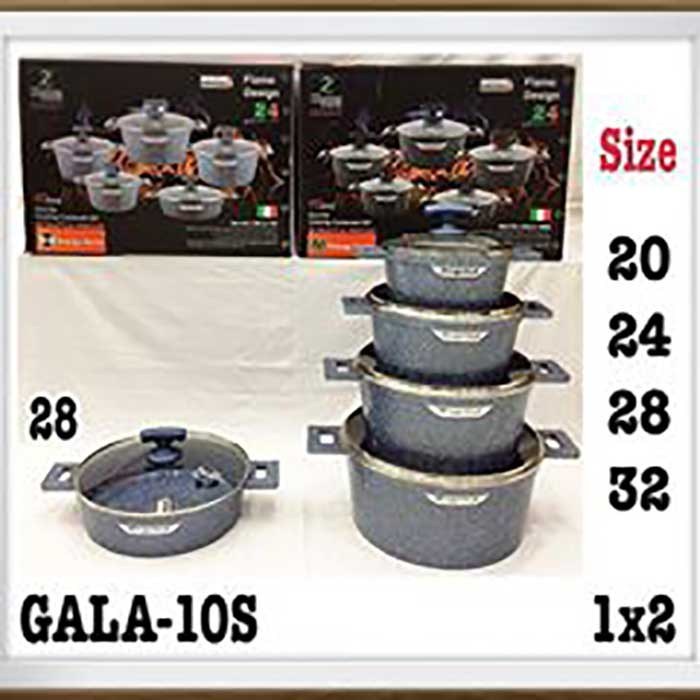سرویس قابلمه گرانیتی 10 تکه رومانتیک هوم مدل Gala10s
