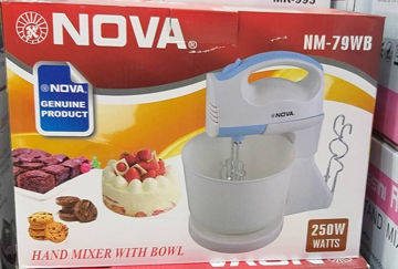 همزن برقی کاسه‌دار نوا مدل NM-79WB با قابلیت جداسازی دستی و پایه خانگی