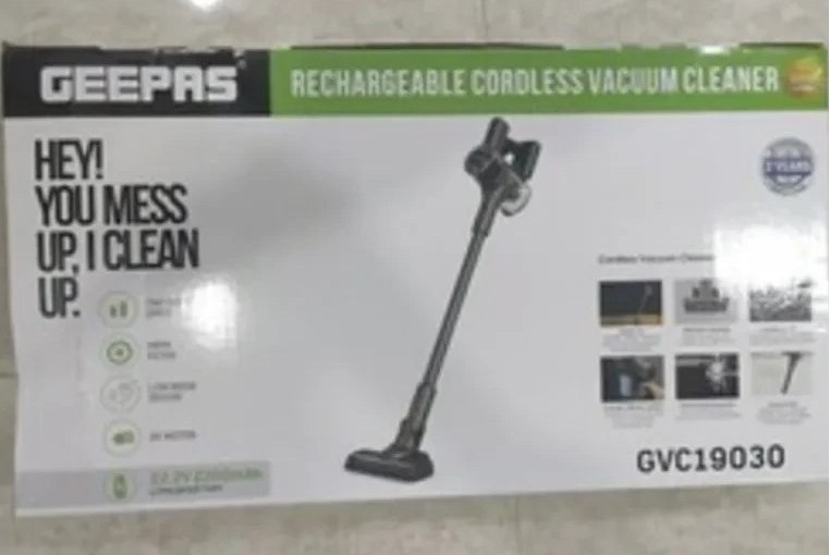 جارو شارژی جیپاس مدل GVC19030 با باتری لیتیومی و زمان کار ۴۰ دقیقه