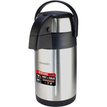فلاسک پمپی 3/5 لیتر داخل استیل سوناشی مدل svf-3500