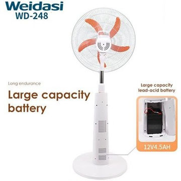 پنکه شارژی برقی ایستاده 18 اینچ  ویداسی  مدل  WD-248