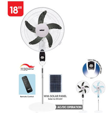 پنکه ایستاده شارژی کنترل دار  با صفحه سولار سانفورد مدل SF974RSFN