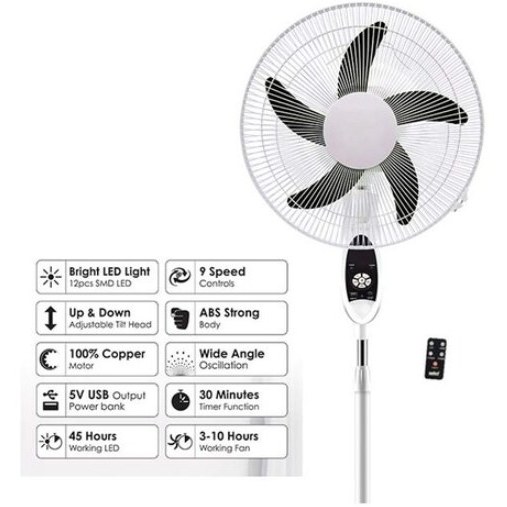 پنکه ایستاده شارژی کنترل دار  سانفورد مدل SF6600RSFN