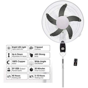 پنکه ایستاده شارژی کنترل دار  سانفورد مدل SF6600RSFN
